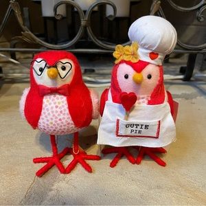 NWT Set of 2 Valentines Day Holiday Decor Birds